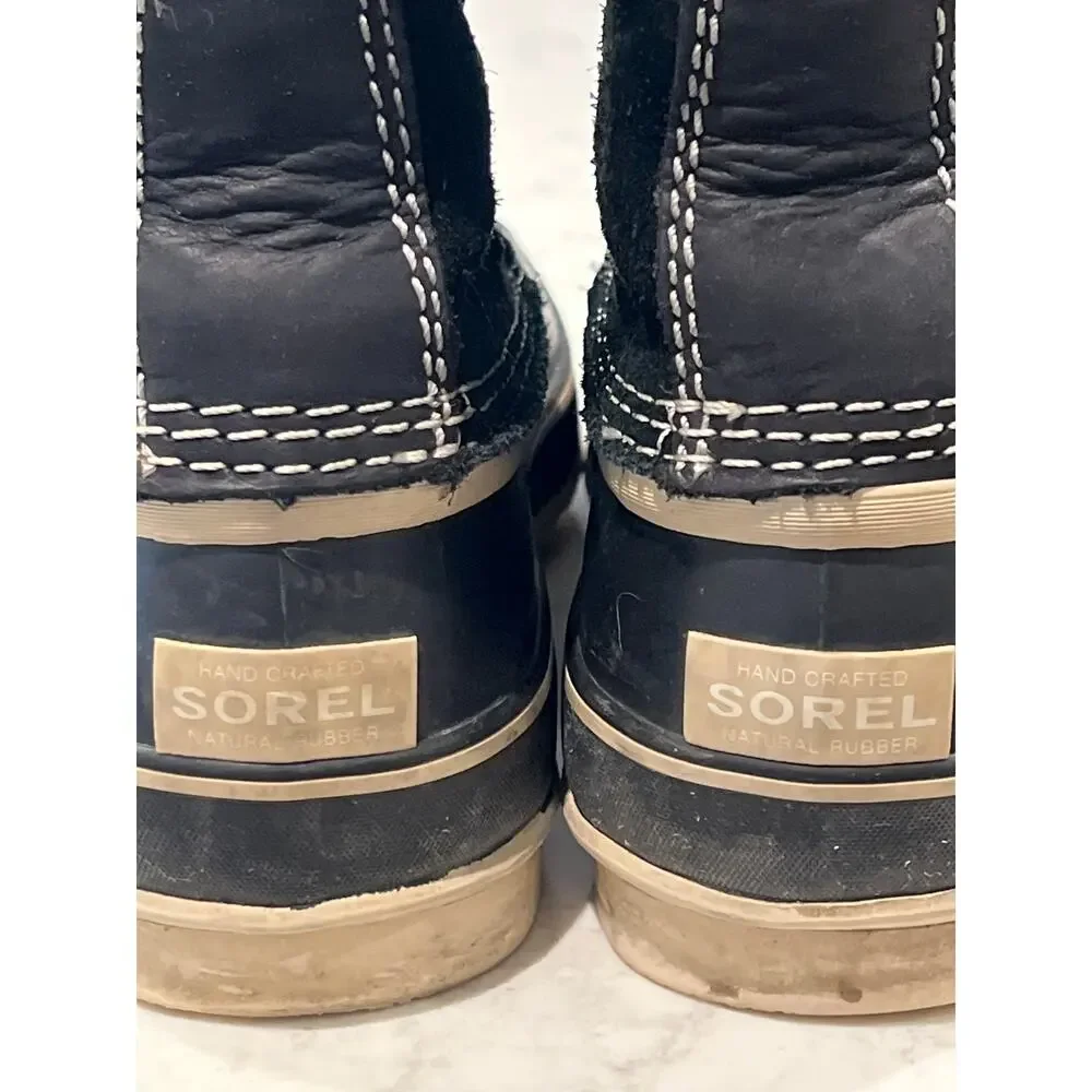 Sorel Women’s Joan of Arc Faux Fur‎ Waterproof Winter Snow Boots Size 11 Black